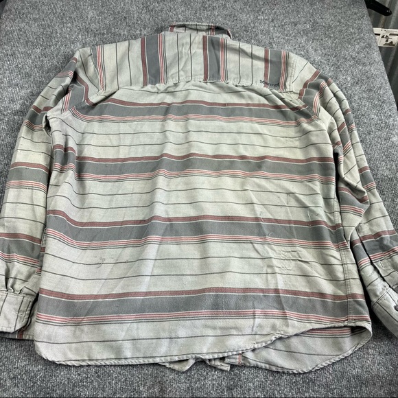 MARMOT Men's Fairfax Heathered Midweight Flannel in Sandbar Large worn fraying - Picture 14 of 15